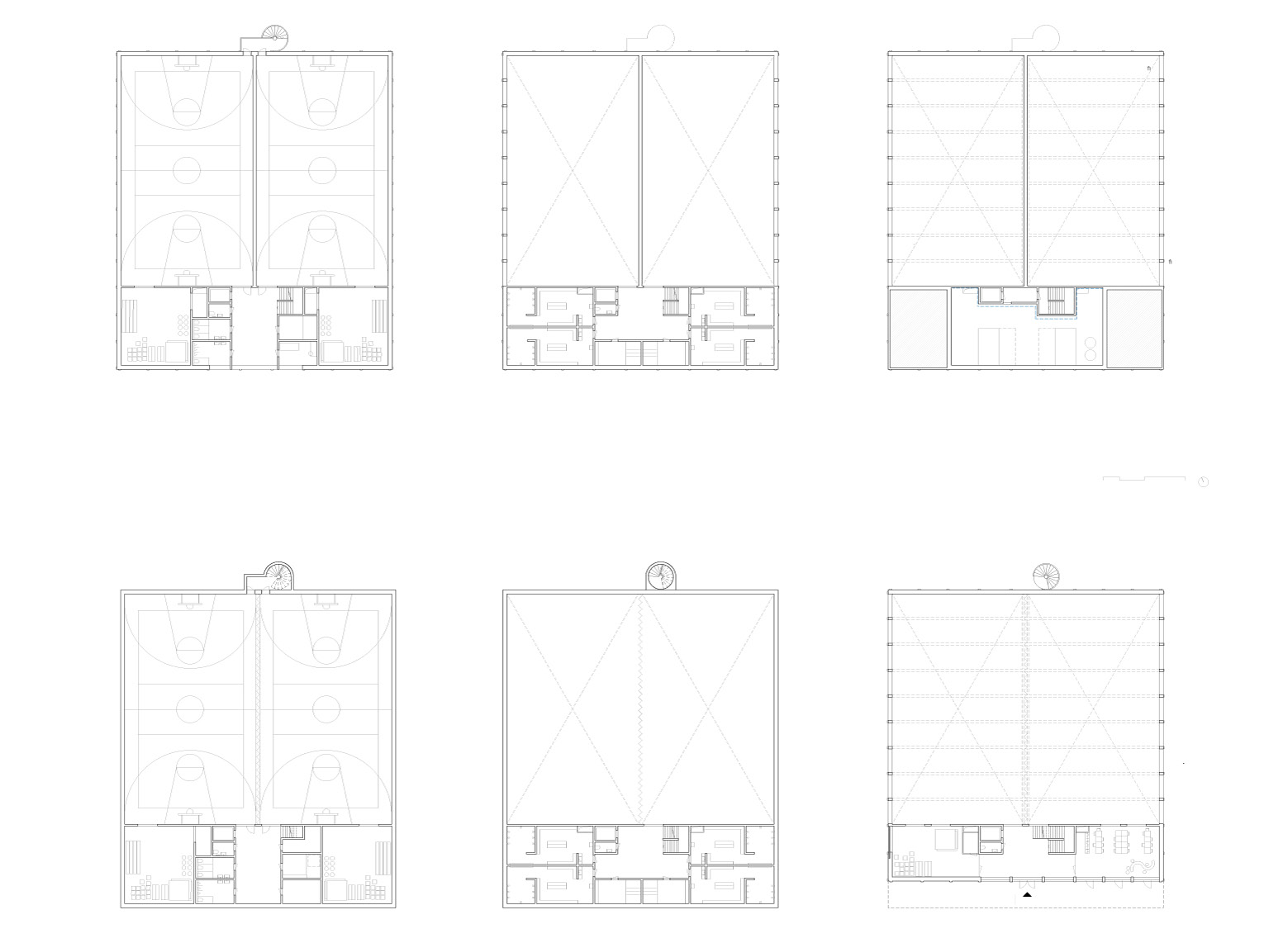 Grundrisse Turnhalle