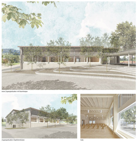 Ergebnis Projektwettbewerb Neubau Turnhalle und MZS Schulanlage Adetswil Bäretswil, ZH 